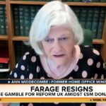 Ann Widdecombe defends Nigel Farage in final TV interview days before death